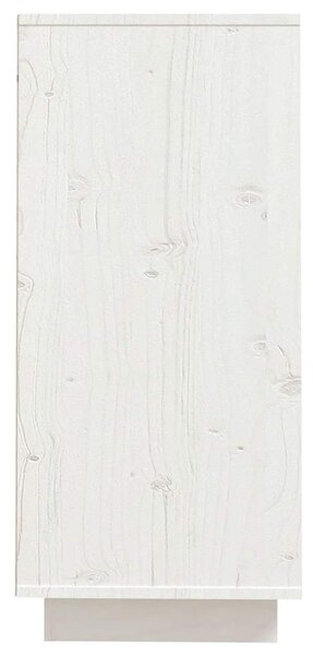Fehér tömör fenyőfa tálalószekrény 60 x 34 x 75 cm