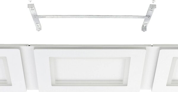 EGLO connect LED mennyezeti lámpa Padrogiano-Z 3-fényű, 120 x 30 cm, dimmelhető, Fehér / opál, Nappali / Étkező, fém, Modern