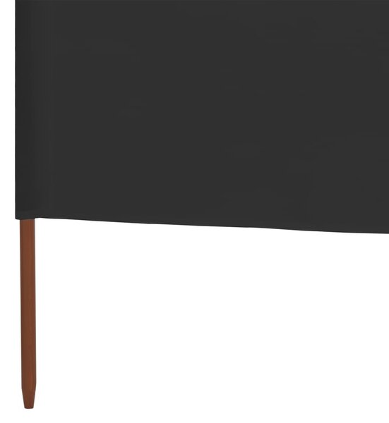 3 paneles antracitszürke szövet szélfogó 400 x 80 cm
