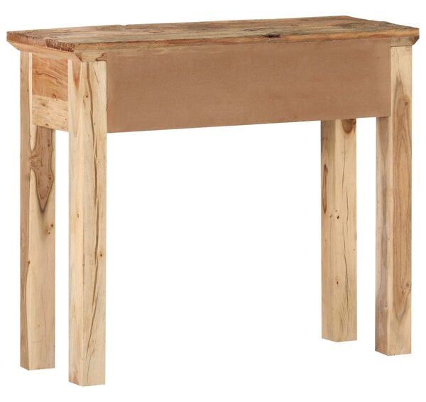 Tömör akácfa és újrahasznosított fa tálalóasztal 90,5x30x75 cm