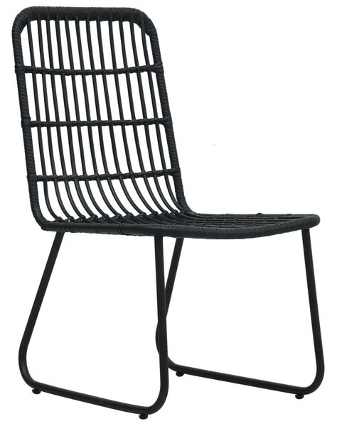 Polyrattan Kültéri Étkezőgarnitúra - 7 részes - Fekete