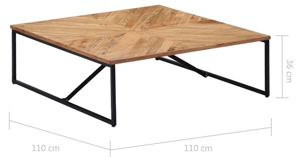 Tömör akácfa dohányzóasztal 110 x 110 x 36 cm