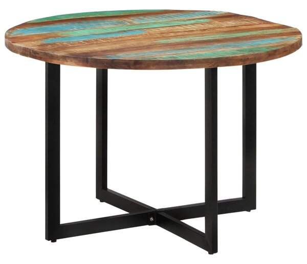 Tömör újrahasznosított fa étkezőasztal 110 x 75 cm