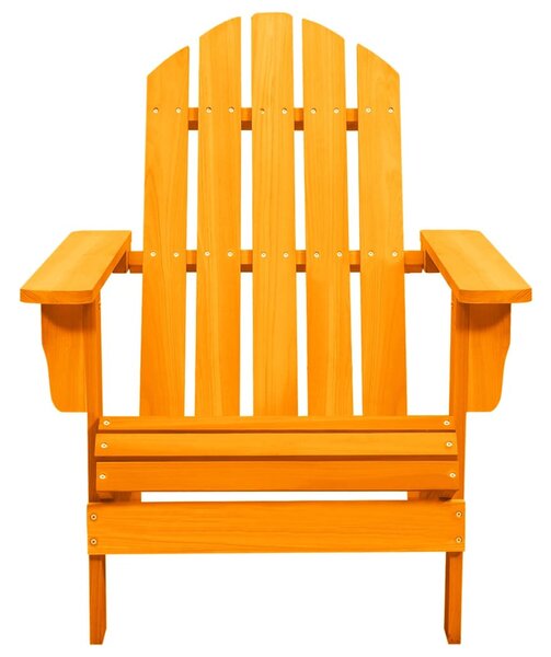 Narancssárga tömör fenyőfa kerti Adirondack szék