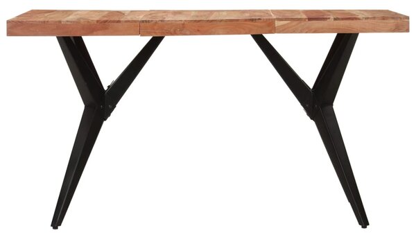 Fekete tömör akácfa étkezőasztal 140 x 70 x 76 cm