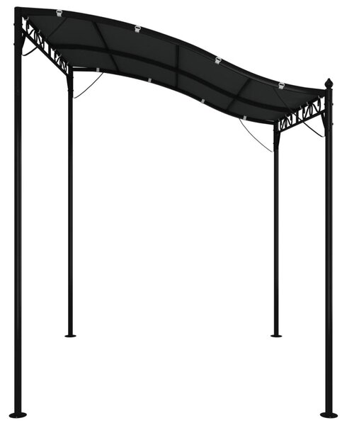 Antracitszürke szövet és acél pavilon 2 x 2,3 m 180 g/m²