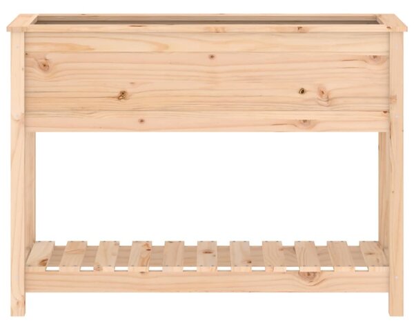 Tömör fenyőfa növénytartó polccal 111,5x34,5x81 cm
