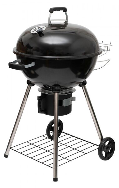Home GR03 fedeles gömbgrill, faszén, faszénbrikett, zománcozott acél tűztér és fedél, krómozott acél rostély, galvanizált acél széntartó, 76 cm rostélymagasság a talajtól