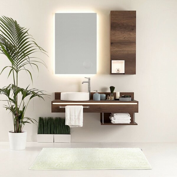 Fürdőszobaszőnyeg BATI fehér motívum modern 50x80+40x50 ameliahome