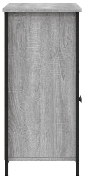 Szürke sonoma színű szerelt fa tálalószekrény 100 x 35 x 75 cm