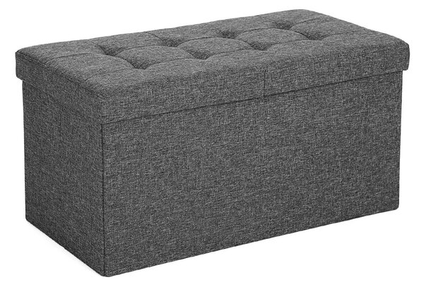 Taburett csukható fedéllel OTTOMAN 76x38 cm, sötétszürke