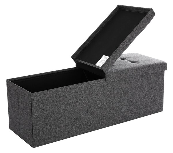 Taburett csukható fedéllel OTTOMAN 110x38 cm, sötétszürke