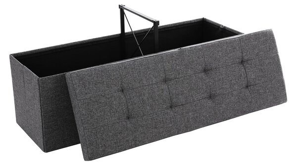 Taburett csukható fedéllel OTTOMAN 110x38 cm, sötétszürke