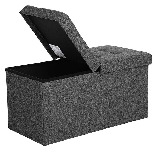Taburett csukható fedéllel OTTOMAN 76x38 cm, sötétszürke