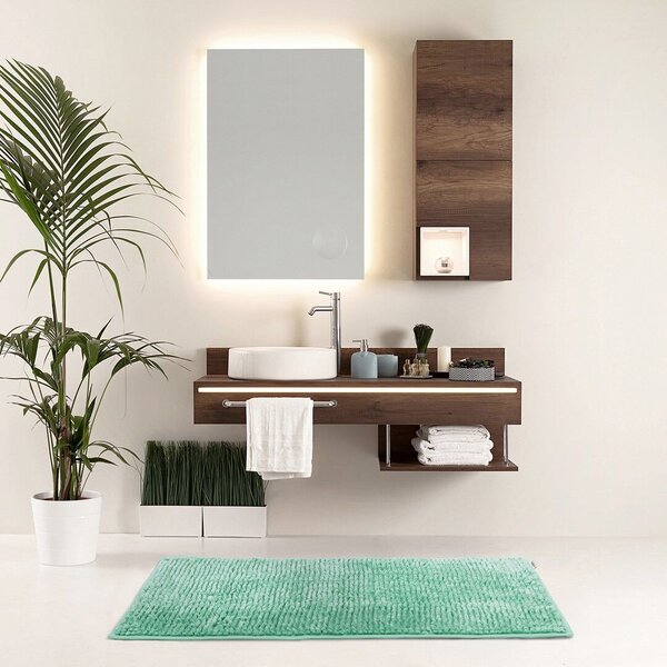 Fürdőszobaszőnyeg BATI türkiz motívum modern 70x120 ameliahome