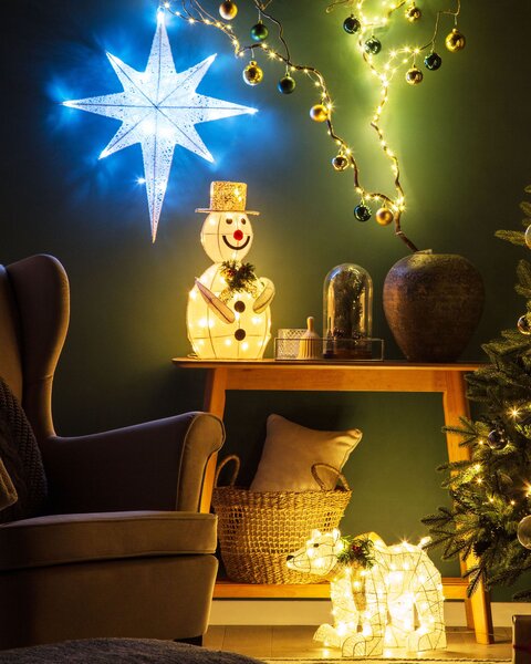 Kültéri függő dekoráció LED OSMA 67 cm Csillag Fehér