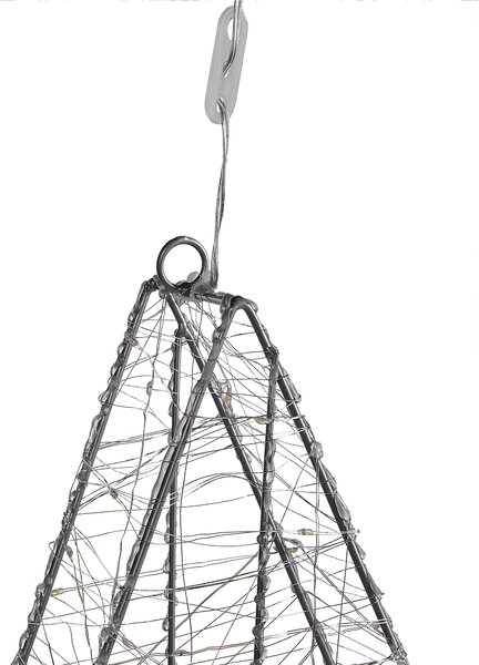 Kültéri függő dekoráció LED KURULA 58 cm Csillag Ezüst