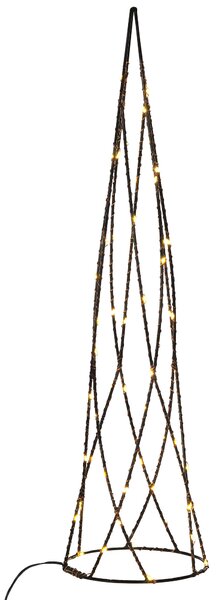 Kétdarabos karácsonyi dekoráció szett LED NEIDEN 52/38 cm Karácsonyfa Ezüst