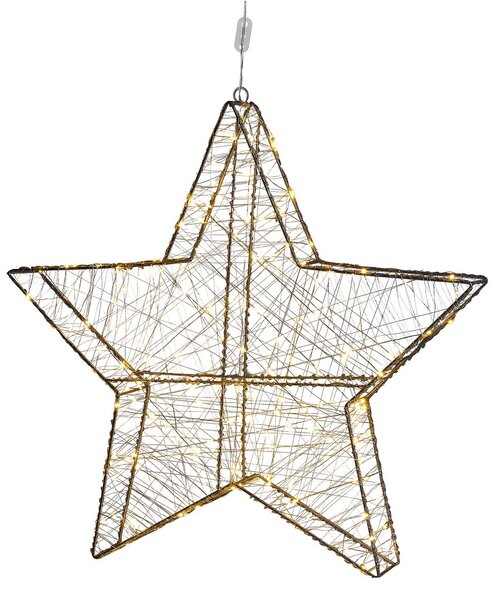 Kültéri függő dekoráció LED KURULA 58 cm Csillag Ezüst