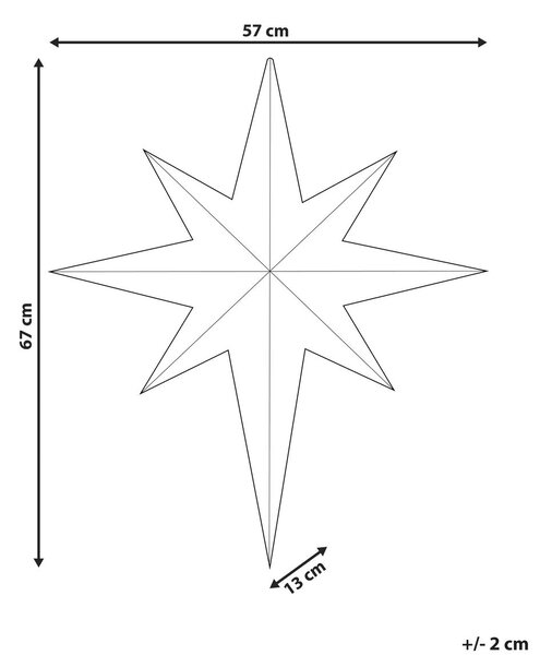 Kültéri függő dekoráció LED OSMA 67 cm Csillag Fehér