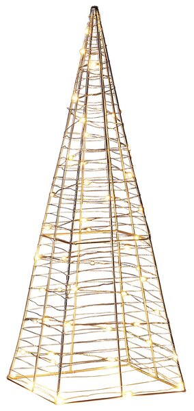 Kültéri dekoráció LED PUKSALA 60 cm Karácsonyfa Ezüst