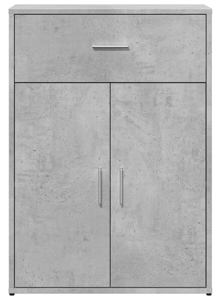 2 db betonszürke szerelt fa tálalószekrény 60 x 30 x 84 cm