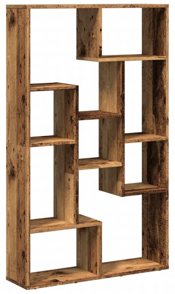 Antik fa színű szerelt fa könyvszekrény 72 x 20 x 120,5 cm