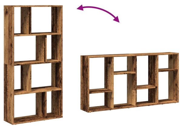Antik fa színű szerelt fa könyvespolc 60 x 20 x 120,5 cm