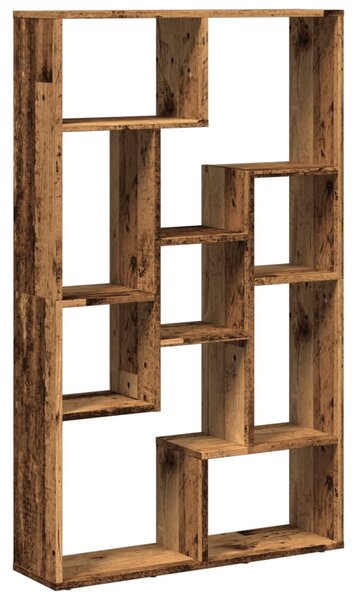 Antik fa színű szerelt fa könyvszekrény 72 x 20 x 120,5 cm