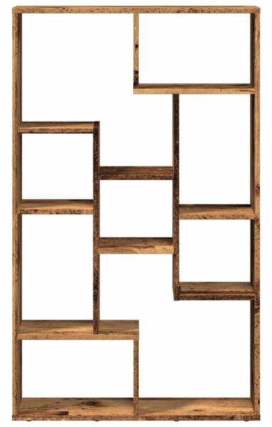 Antik fa színű szerelt fa könyvszekrény 72 x 20 x 120,5 cm