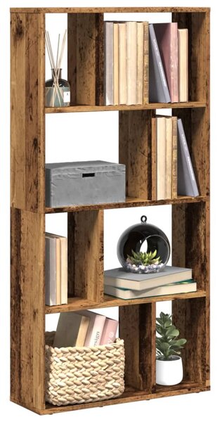 Antik fa színű szerelt fa könyvespolc 60 x 20 x 120,5 cm