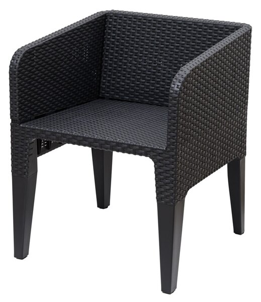 Fekete rattan fotel COLUMBIA