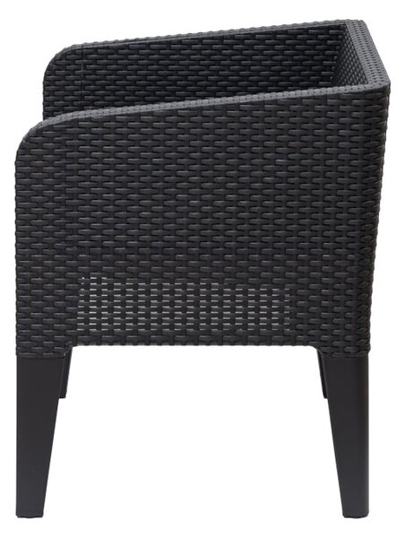 Fekete rattan fotel COLUMBIA