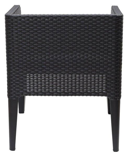 Fekete rattan fotel COLUMBIA