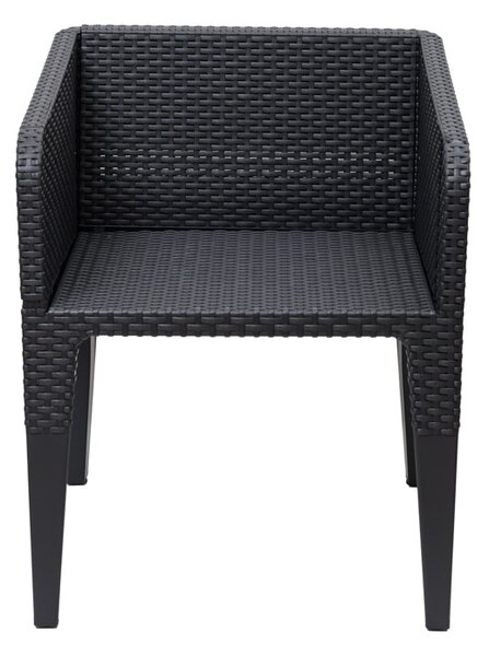 Fekete rattan fotel COLUMBIA