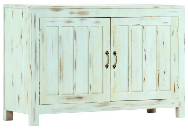 Világoskék tömör mangófa tálalószekrény 110 x 35 x 70 cm