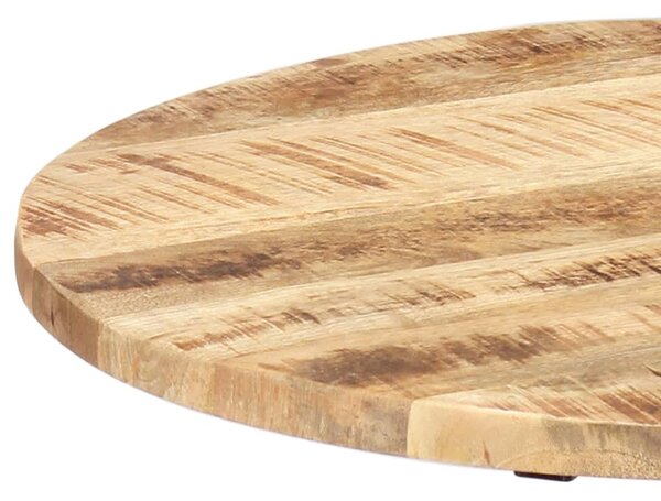 Tömör mangófa és öntöttvas kisasztal 60 x (46-63) cm