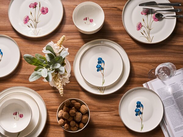 12 darabos étkészlet HYSSOP Porcelán Fehér