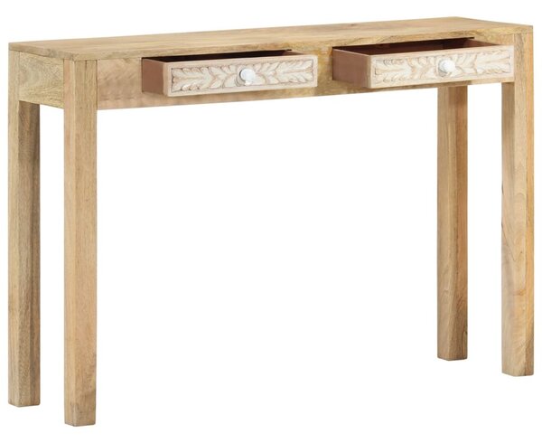 Tömör fehérített mangófa konzolasztal 110 x 30 x 75 cm