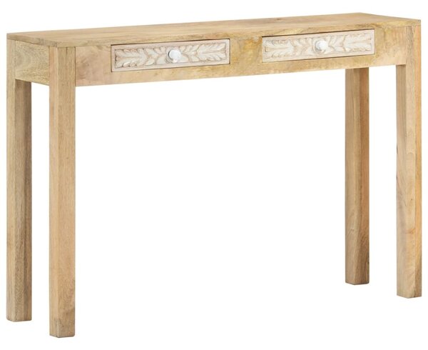 Tömör fehérített mangófa konzolasztal 110 x 30 x 75 cm