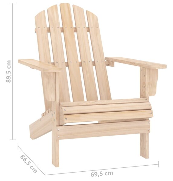 Tömör fenyőfa kerti Adirondack szék