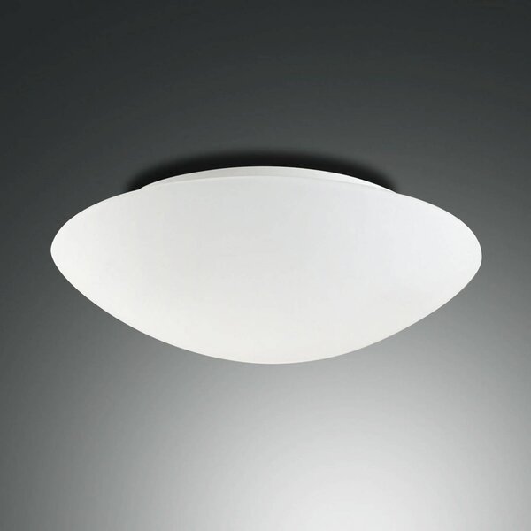 Fabas Luce Pandora mennyezeti lámpa, Ø 25 cm, üveg, fehér, dimmelhető, Fehér / opál, Nappali / Étkező, Üveg