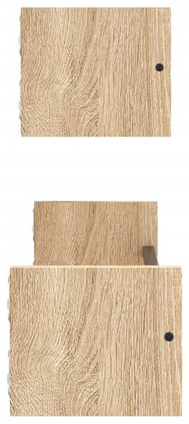 2 db sonoma tölgy fali polc rúddal 60 x 16 x 14 cm