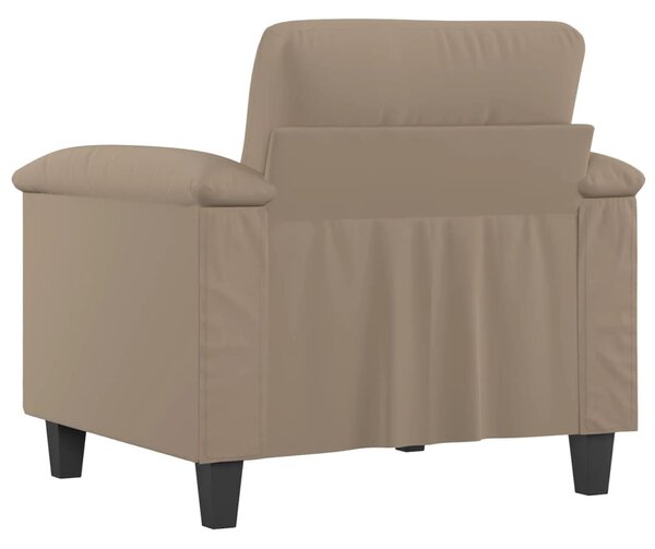 Tópszínű mikroszálas szövet kanapéfotel 60 cm