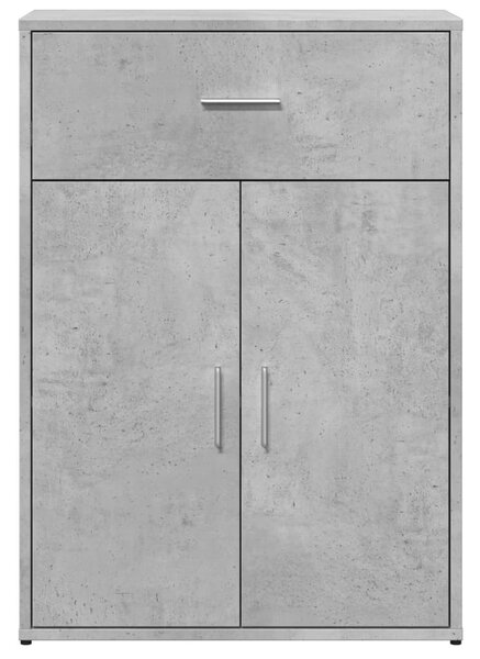 Betonszürke szerelt fa tálalószekrény 60 x 30 x 84 cm