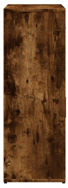 2 db füstös tölgy színű szerelt fa tálalószekrény 60x30x84 cm