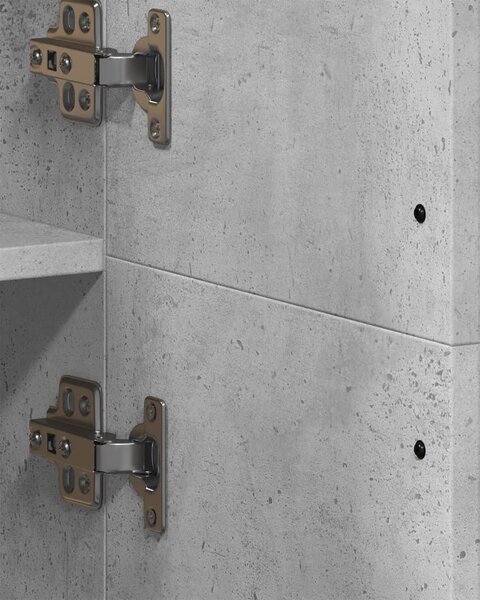 Betonszürke szerelt fa magasszekrény 70 x 35 x 180