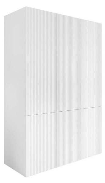Gardróbszekrény Dicto I, Közepes sűrűségű farostlemez, Laminált forgácslap, 199x135x56cm, Fehér