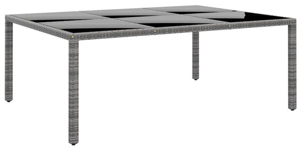11 részes szürke polyrattan kerti étkezőgarnitúra
