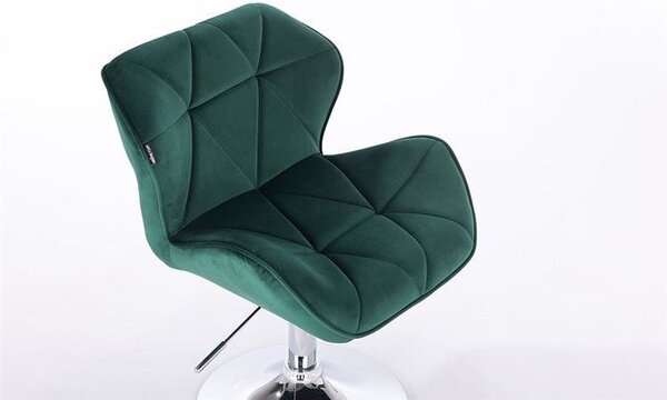 HR111N Sötétzöld modern velúr szék